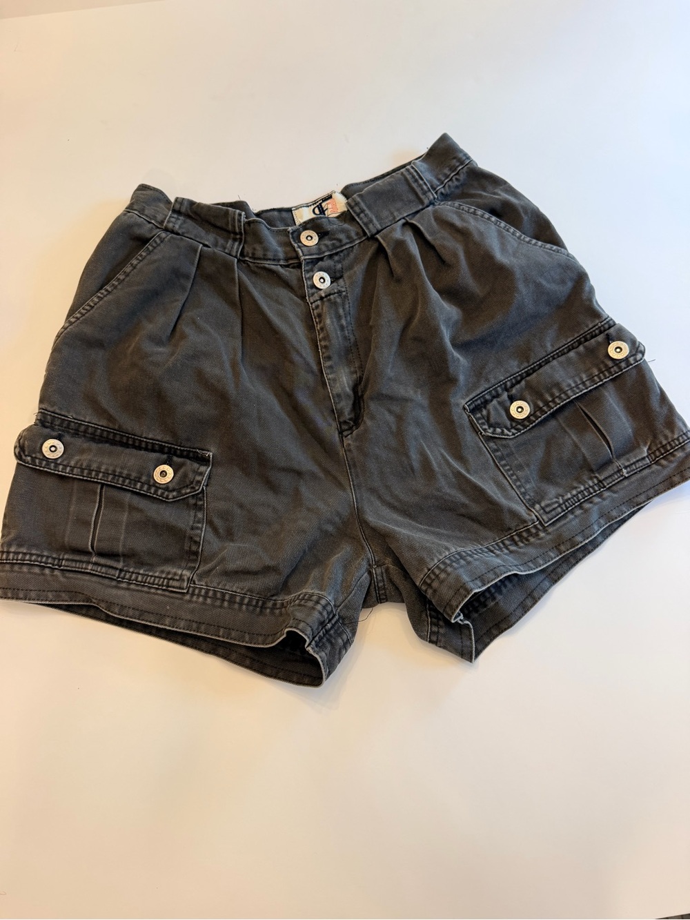 Vintage Rafaella Jeans Black Denim Cargo Shorts - Size 6